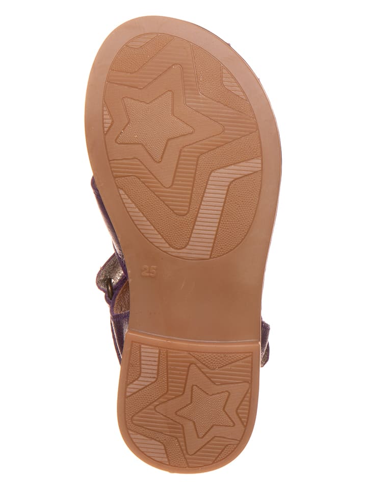 POM POM Leder-Halbsandalen in Lila günstig kaufen