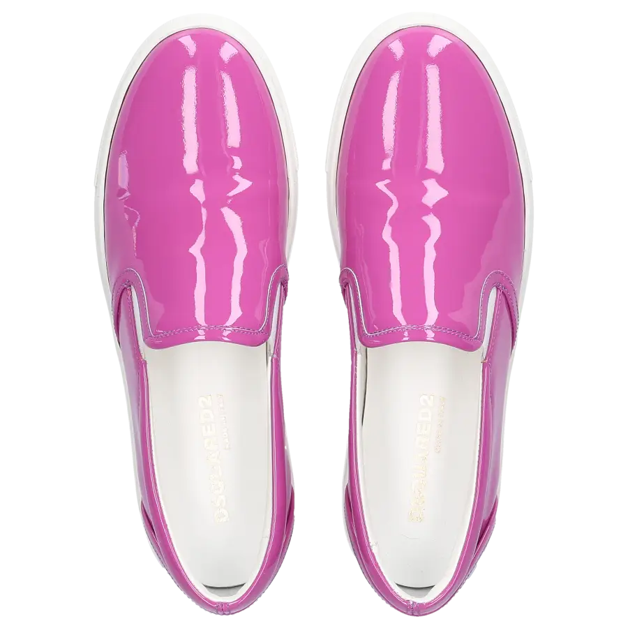 Dsquared2 - Sneaker low Kalbsleder Lackleder lila - pink