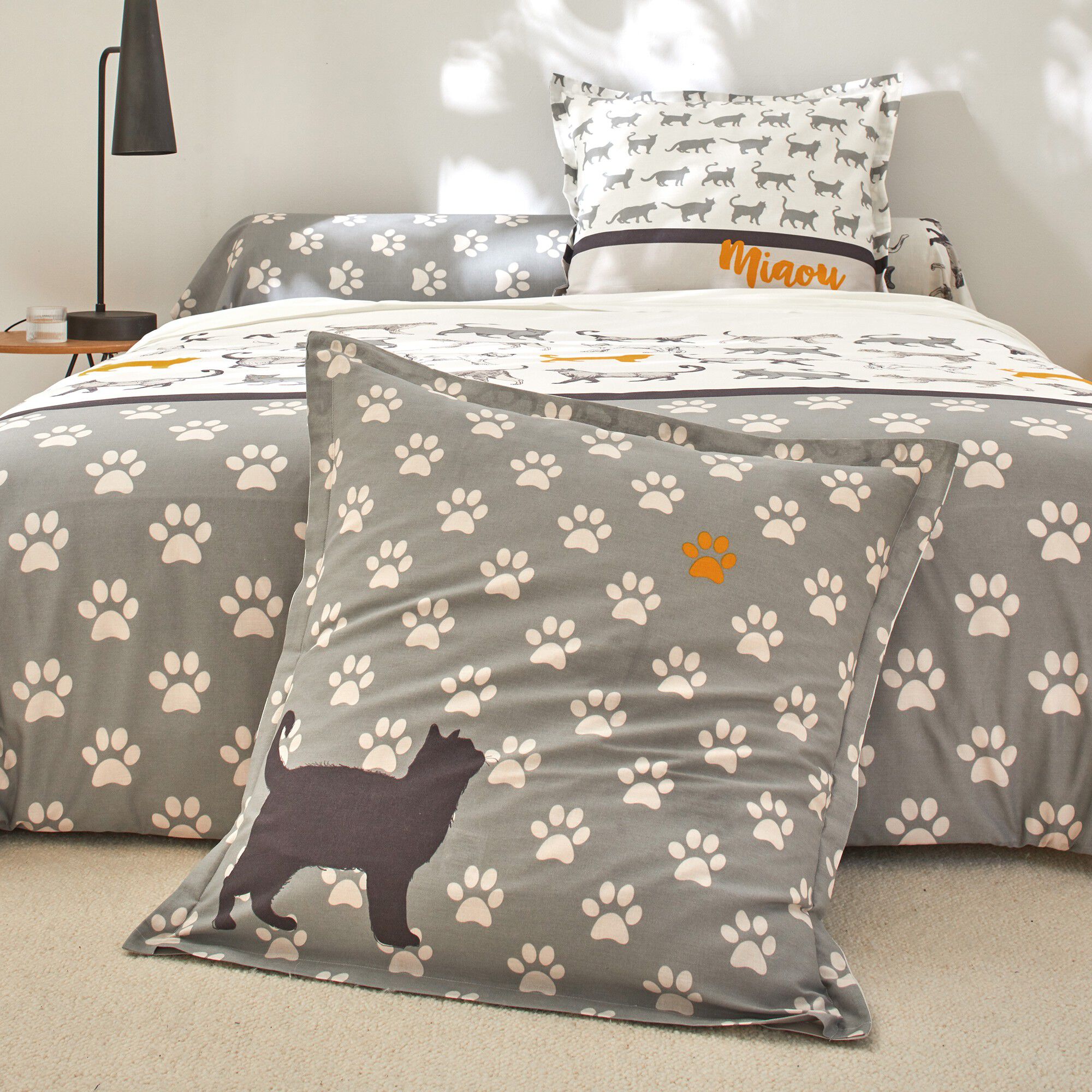 Linge de lit Robby imprimé chats