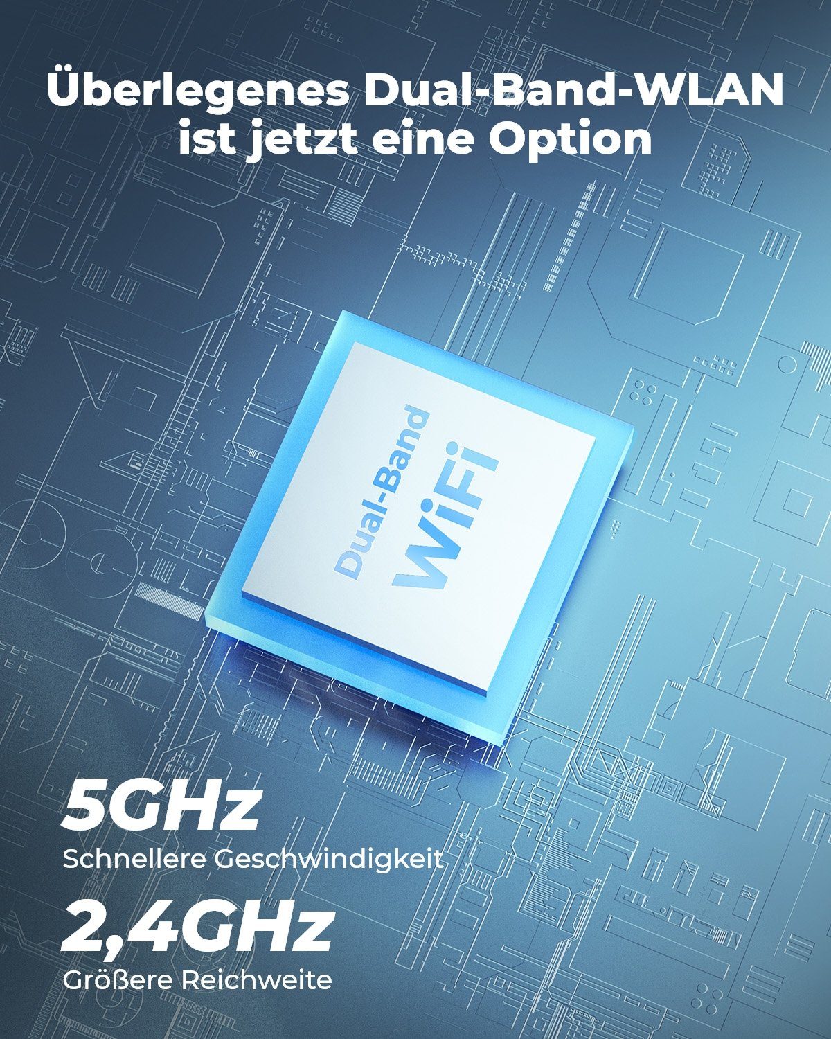 Reolink Argus Serie PTCam ProHD 4MP mit Solarpanel, 4/5GHz WLAN Überwachungskamera (Außenbereich)