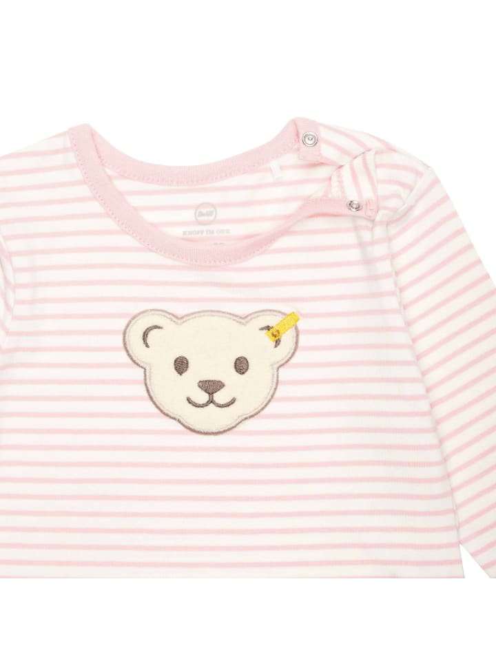 Steiff Strampler in Rosa/Weiß günstig kaufen