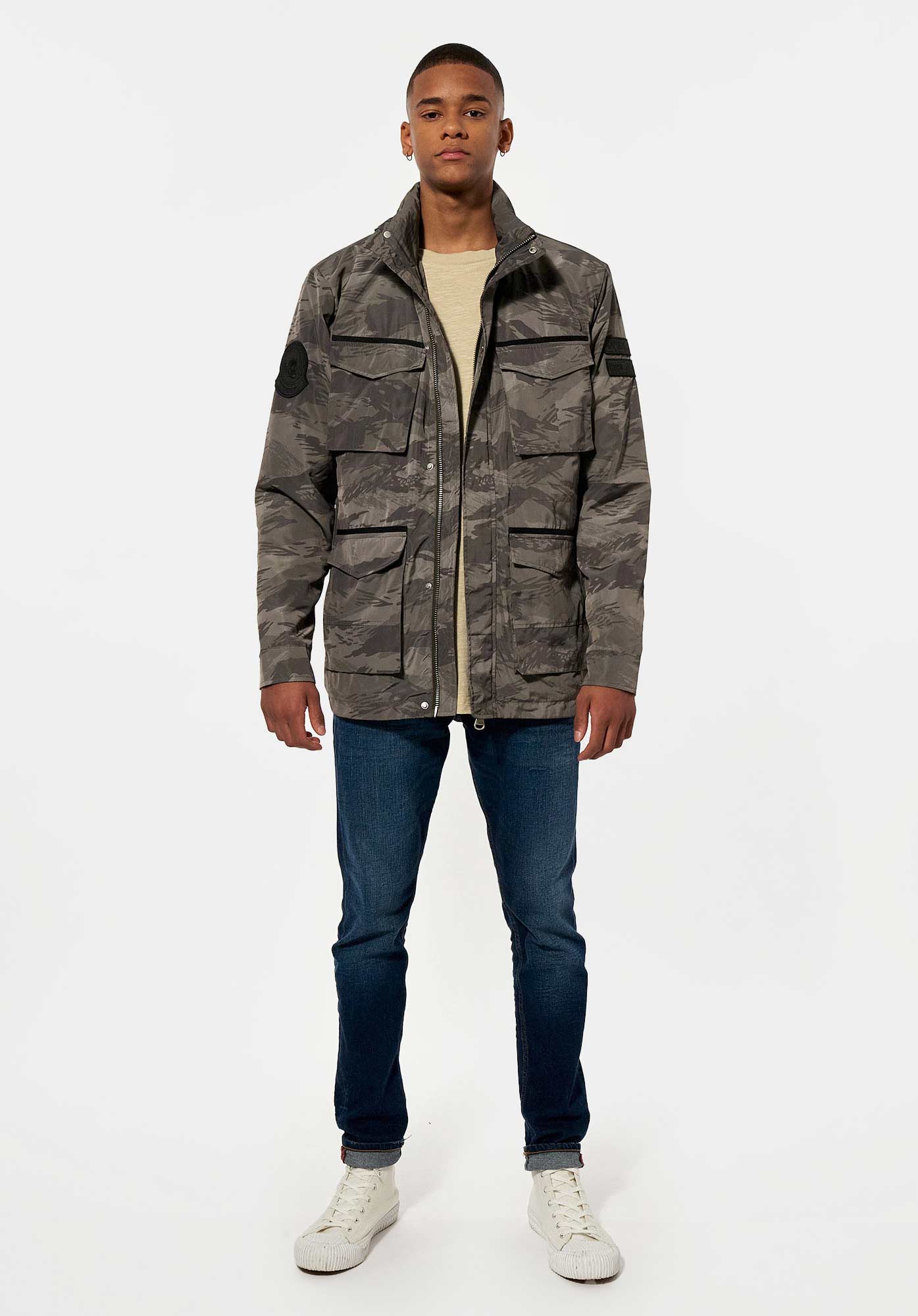 VITOR  Veste camouflage kaki Homme en 100% polyester recylé