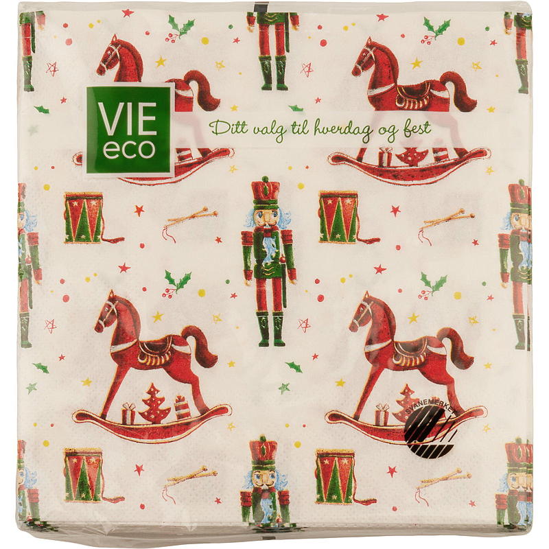 Vie Eco Servietter 20-pk 33x33 cm, julemotiv