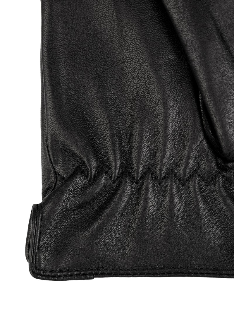 Touchscreen-Handschuhe aus Leder in schwarz