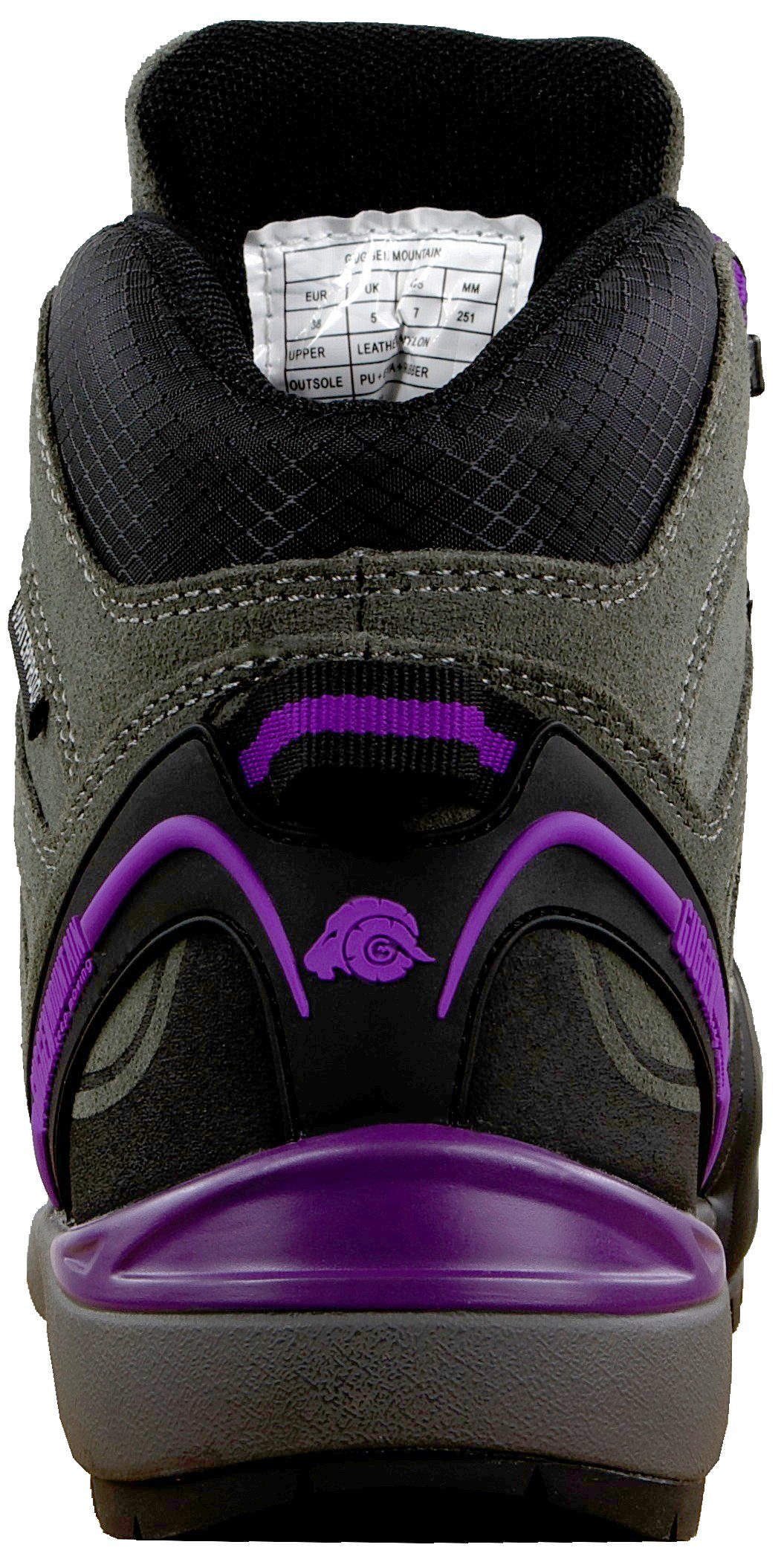 GUGGEN Mountain Damen Wanderstiefel Wanderschuh PM021 Damenwanderschuh Wanderschuh Wasserabweisend Verstärkte Schuhspitze Bergschuhe Leder