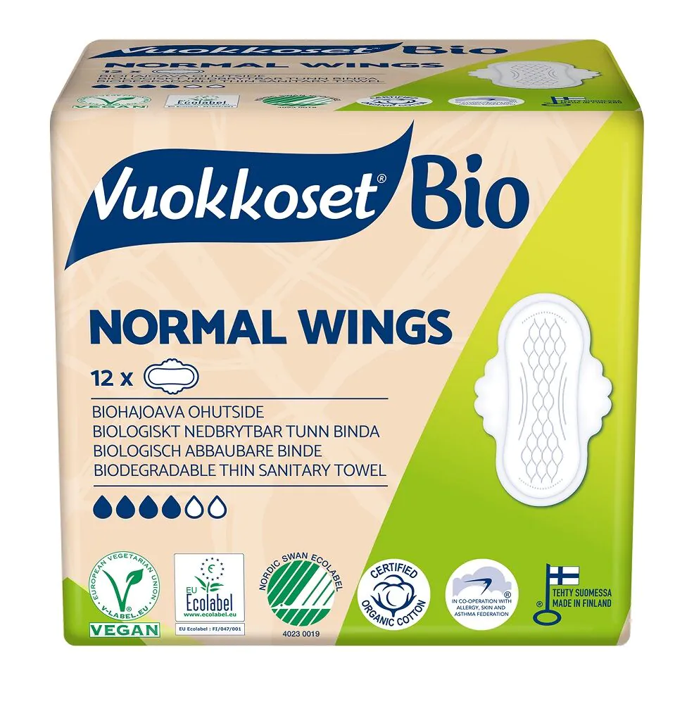 Vuokkoset Βιολογικές Σερβιέτες με Φτερά Normal