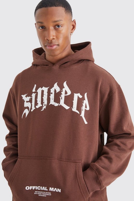 Oversize Batik Hoodie mit Print
