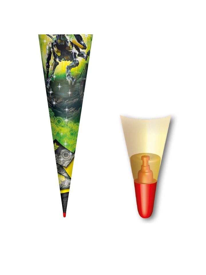 ROTH Schultüte groß Robo-Rex 70 cm, Glanzfolie in Grün günstig kaufen onesize