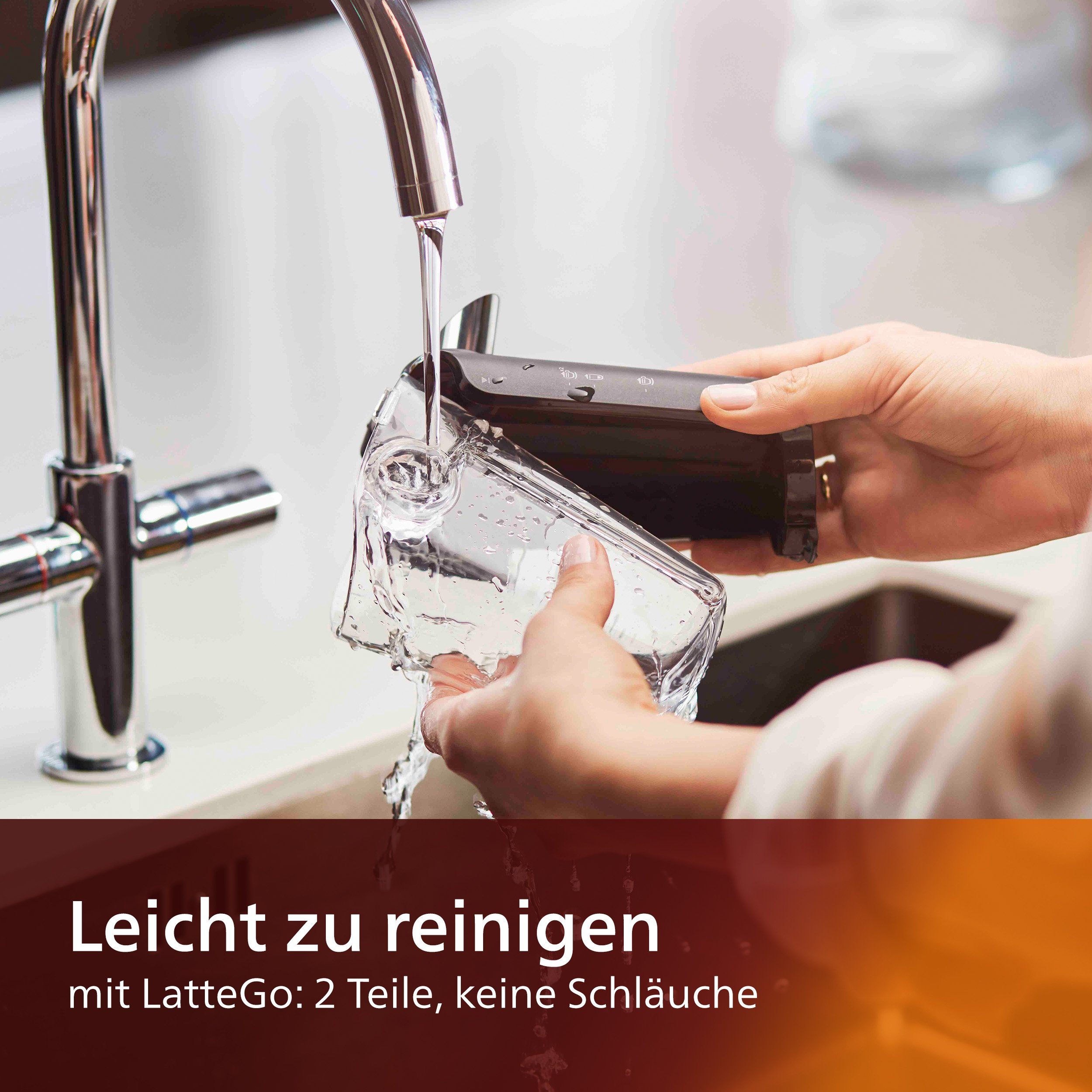 Philips Kaffeevollautomat EP5443/70 5400 Series, 12 Kaffeespezialitäten, mit LatteGo-Milchsystem und TFT-Display