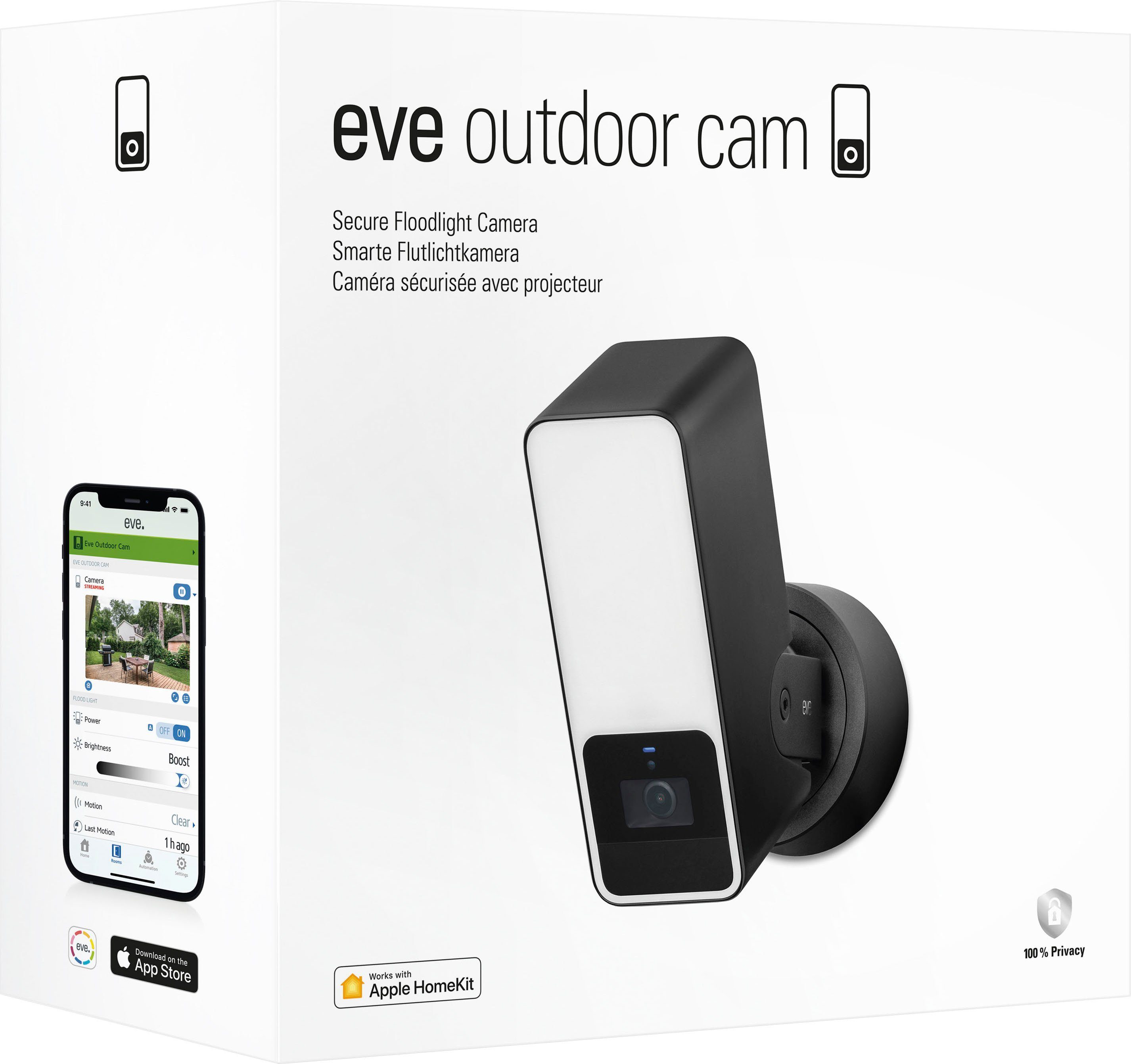 EVE Outdoor Cam (HomeKit) 2er Pack Überwachungskamera (Außenbereich, Packung, 2-tlg)
