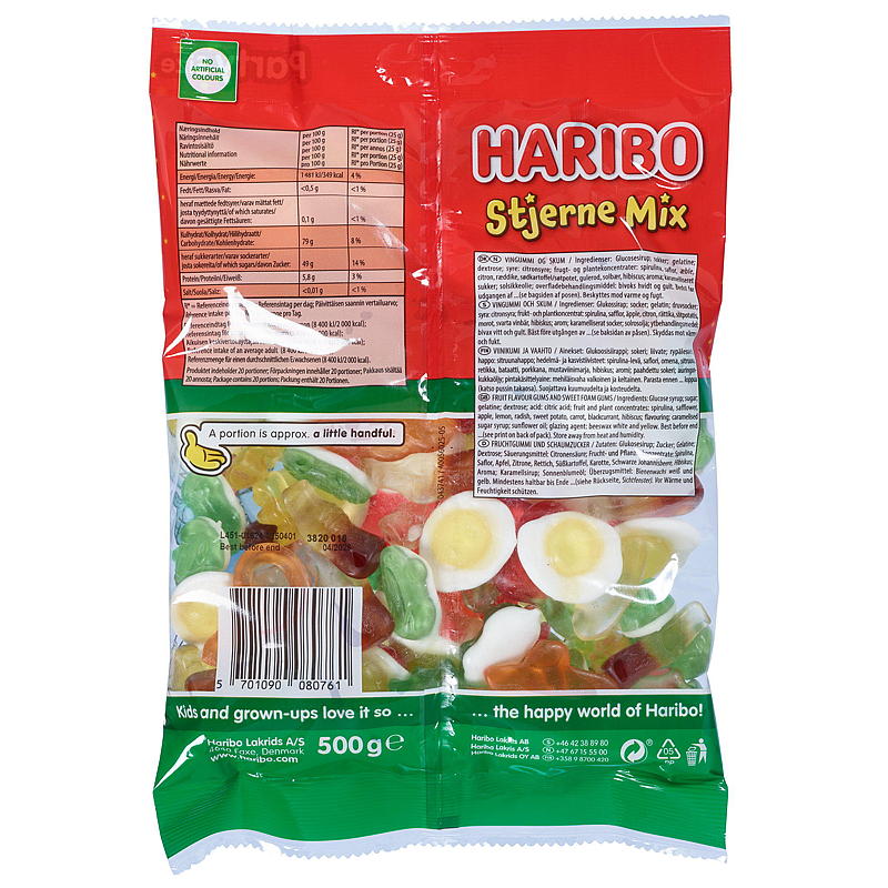 Haribo Stjerne mix 500 g Haribo
