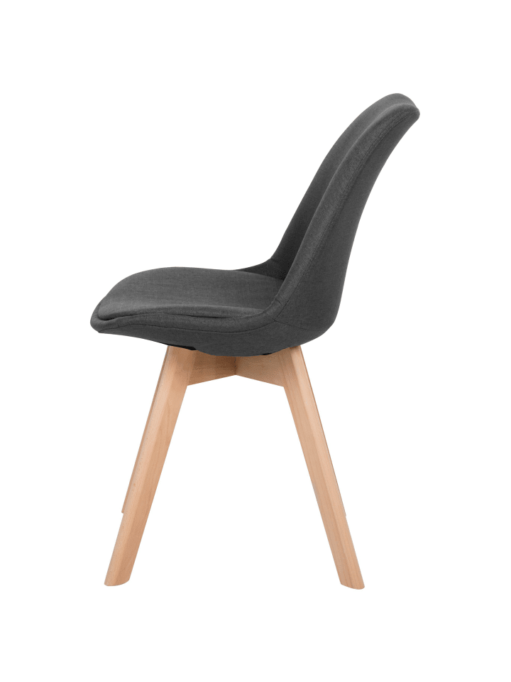 Beliani 2er-Set Esszimmerstuhl DAKOTA II in Grau/Heller Holzfarbton günstig kaufen onesize