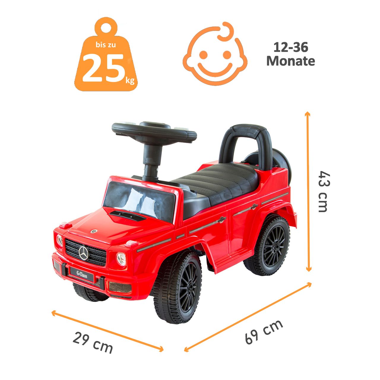 Lemodo Rutscherauto Mercedes G350d, rot