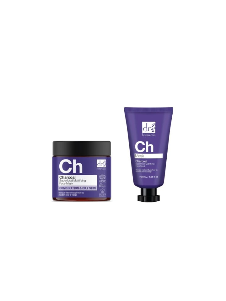 Dr Botanicals Charcoal Superfood Gesichtsmaske Duo – Mattierende Pflege günstig kaufen onesize