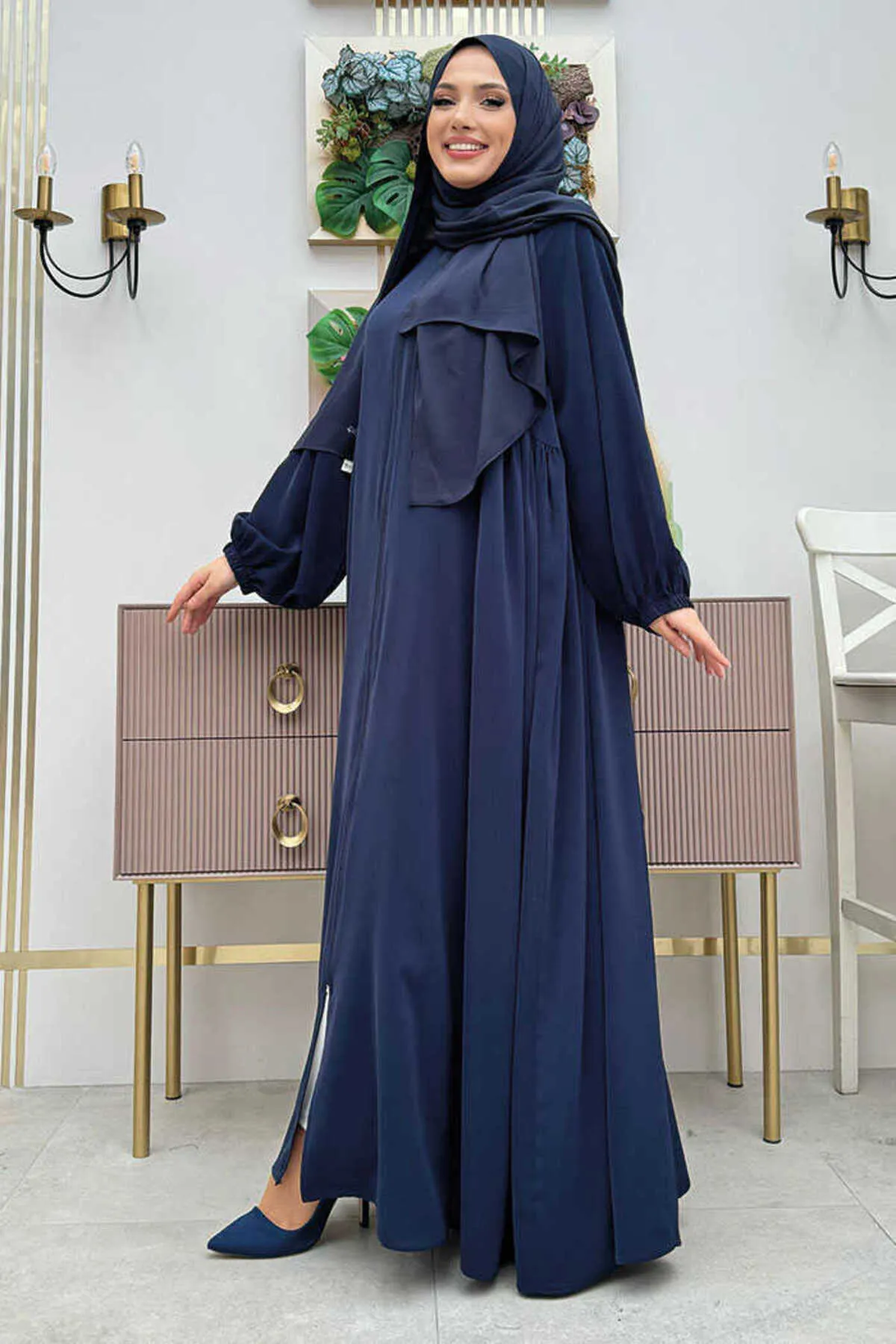 Bym Fashion  Cap & Abaya - Dunkelblau - Basic