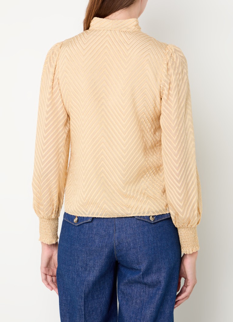 LKBennett Polly tunic in silk blend with shawl collar