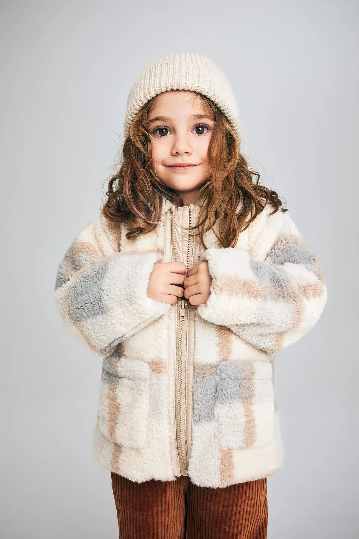 DeFacto  Baby-Cardigan aus Welsoft-Plüsch mit Hemdkragen und Hemdkragen