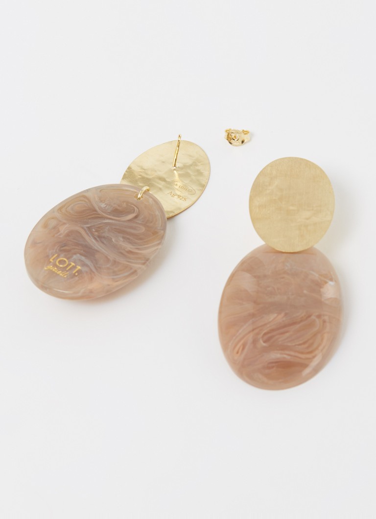 LOTT. gioielli Gold-plated stud earrings with pendant