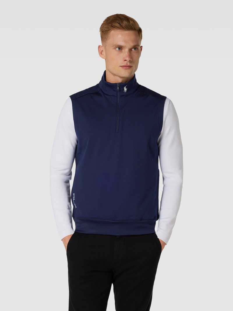 Outdoor-Weste mit Label-Detail in marineblau