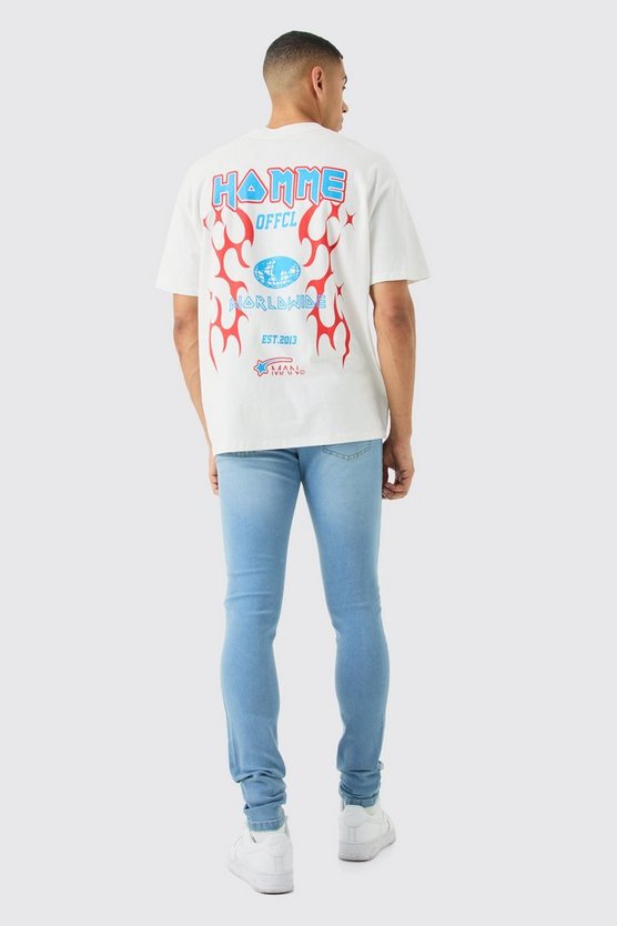 Skinny Stretch Jeans in Hellblau