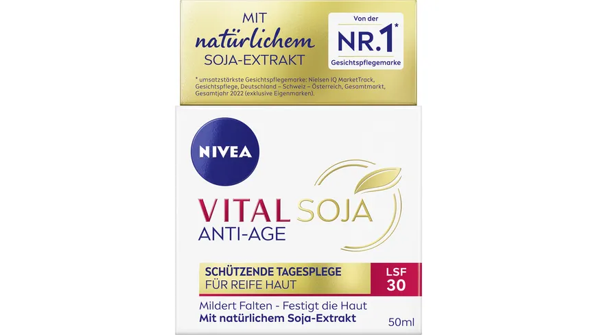 NIVEA VITAL Soja Anti-Age Schützende Tagespflege für Reife Haut LSF30 50 ml