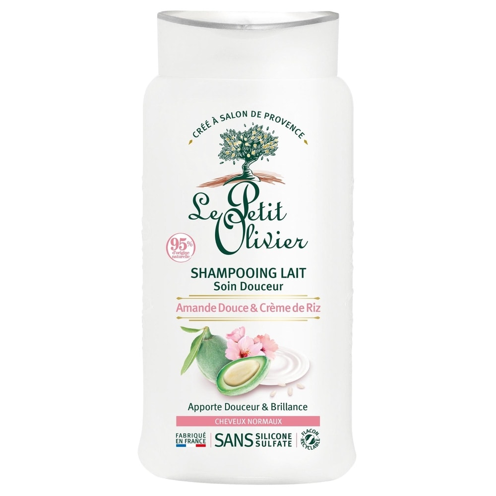 le petit olivier Shampooing Lait Soin Douceur Amande Douce & Crème de Riz Shampooing - Cheveux Normaux