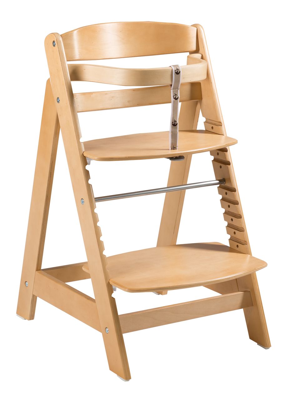 Roba Treppenhochstuhl 'Sit Up Click', mitwachsend, innovativer Klickverschluss, Holz, naturfarben