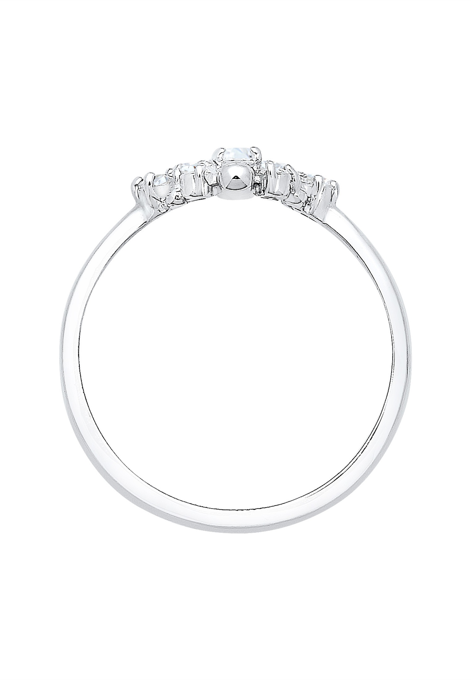 Cercei Elli pentru femei cu model floral jucăuș și cristale de zirconiu cubic, din argint 925