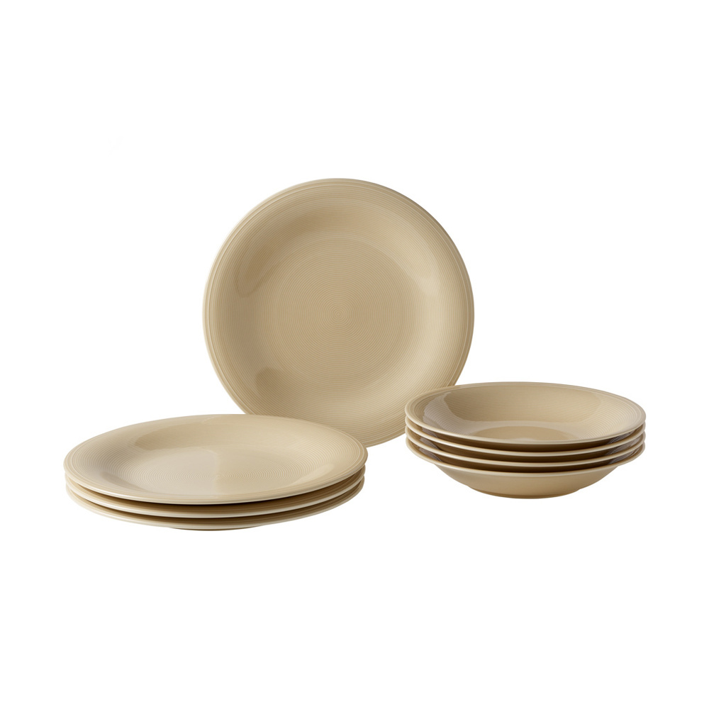 like. by Villeroy & Boch Service de table 8pcs Color Loop Sand service de vaisselle