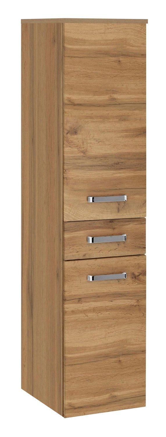 Badezimmerspiegelschrank Midischrank, PIEVE, Braun, B 30 cm, T 35 cm