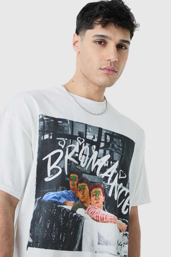 Oversize T-Shirt mit lizenziertem Friends Bromance Print