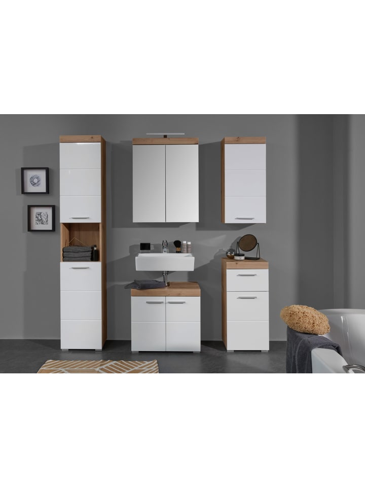 ebuy24 Badschrank AmandaMandoBea Eiche Dekor 37 x 31 cm günstig kaufen onesize