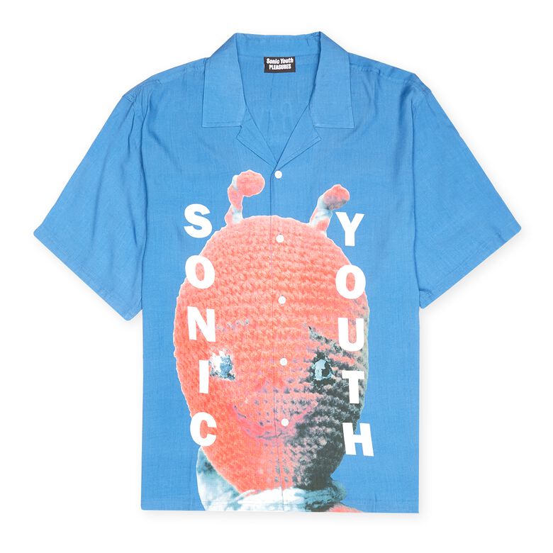 Pleasures Alien Camp Collar Shirt blue