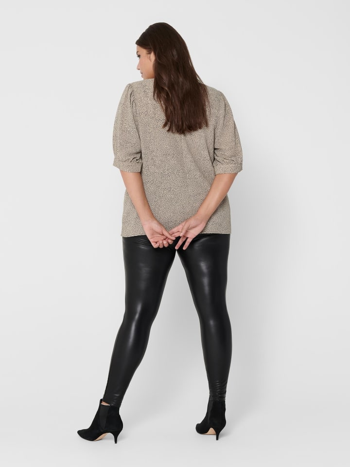 ONLY Carmakoma Kunstleder Hose Plus Size Elegante Leggings Basic CARROOL in Schwarz günstig kaufen 54