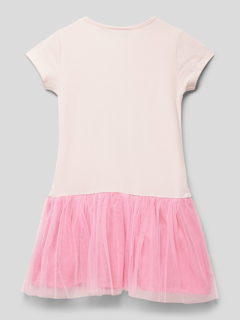 Minikleid mit Motiv-Print in hellrosa