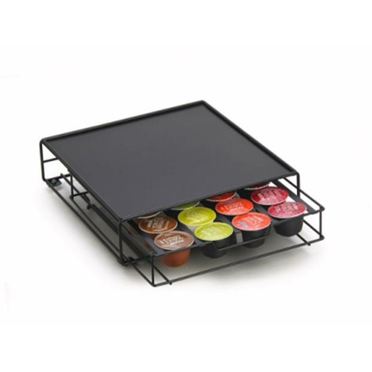 DKD Home Decor Kapselmaschine Organizer für Kaffeekapseln DKD Home Decor Schwarz Metall 28,7 x 32 x