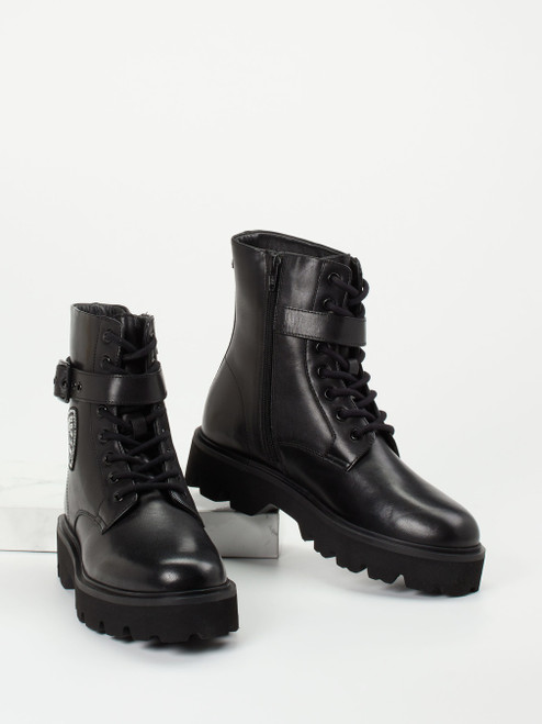 Schnürstiefelette-17030090159 Blauer