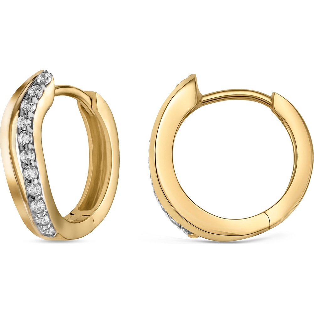 Valeria Créoles 585 Or jaune Boucles d'oreilles