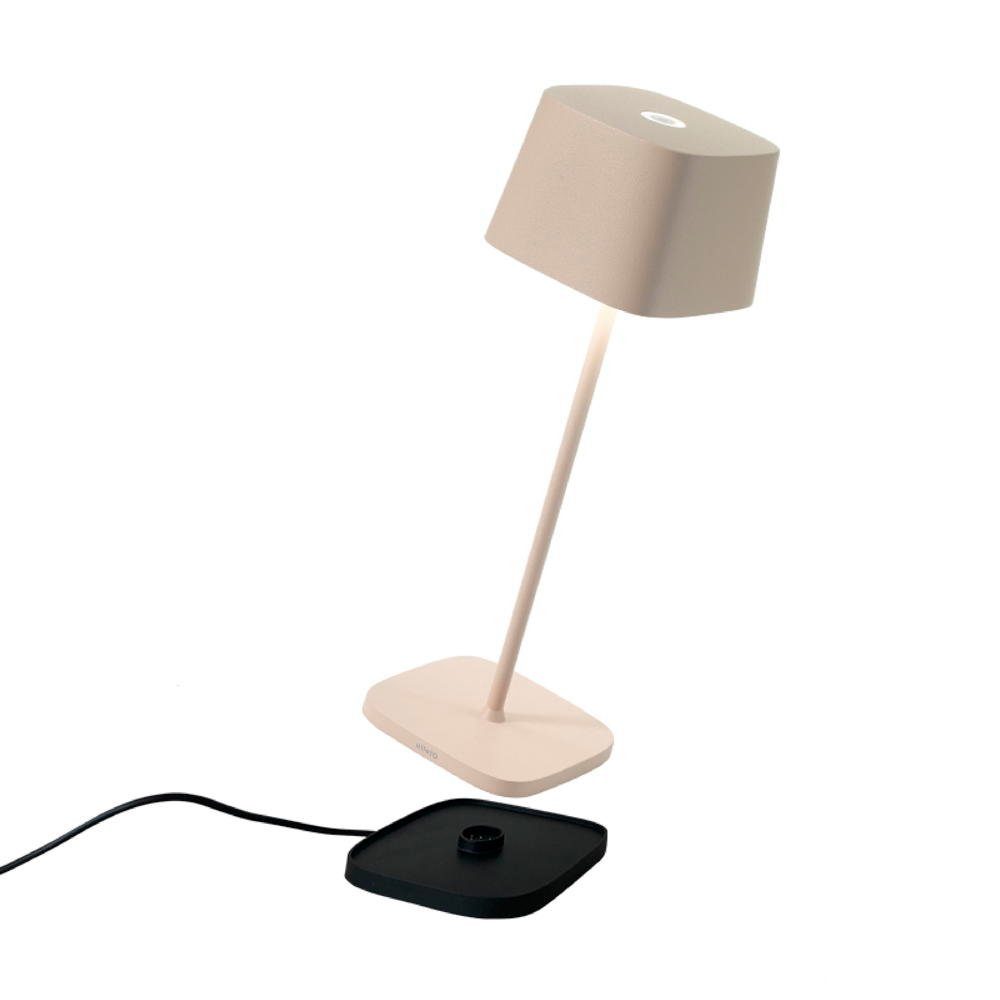 Zafferano LED Tischleuchte LED Akku Tischleuchte Ofelia Pro in Sandfarbig 2,2W 150lm IP65 2200 -, keine Angabe, Leuchtmittel enthalten: Ja, fest verbaut, LED, warmweiss, Tischleuchte, Nachttischlampe, Tischlampe