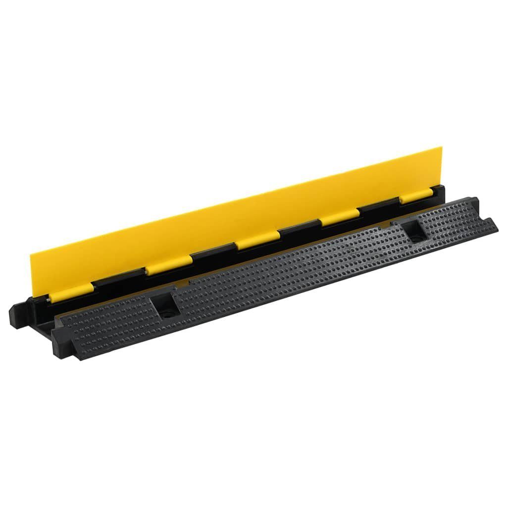 vidaXL Parkschwelle Kabelbrücken Überfahrschutz 2 Stk 1 Kanal Gummi 100 cm