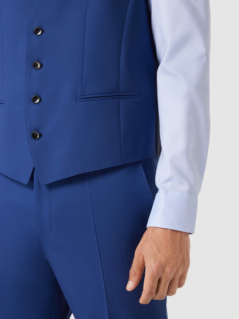 Weste mit Paspeltaschen Modell 'Huge Vest' in marineblau