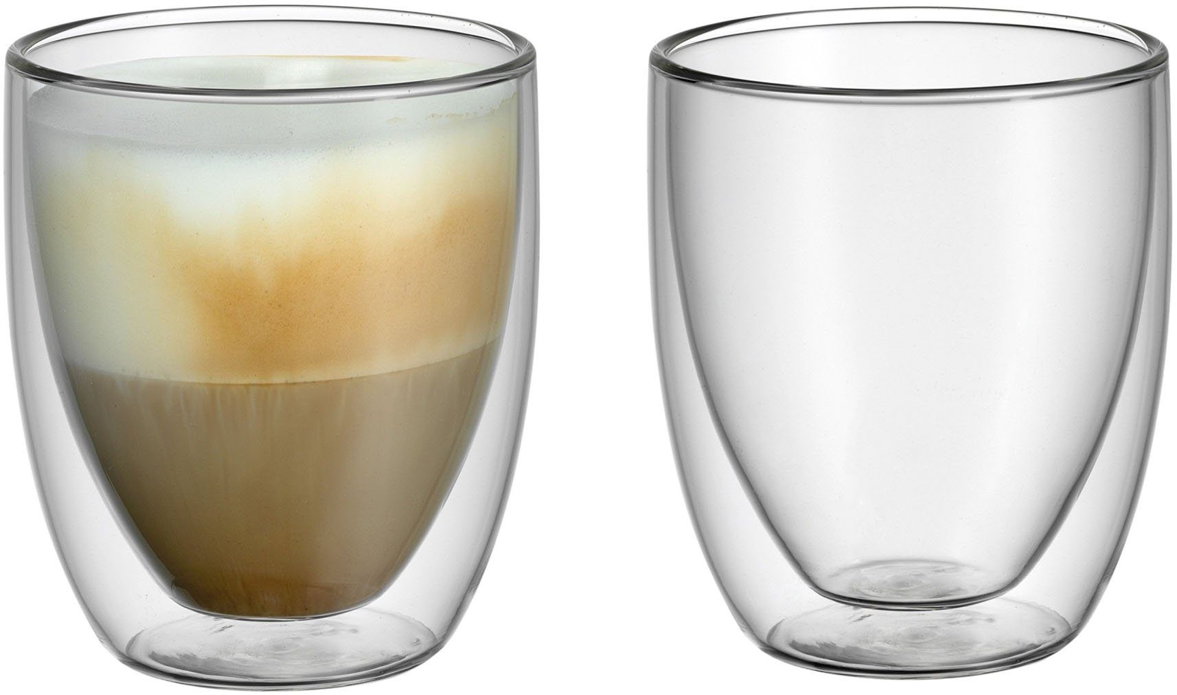 WMF Gläser-Set Kult Coffee, Glas, doppelwandige Ausführung mit Thermoeffekt
