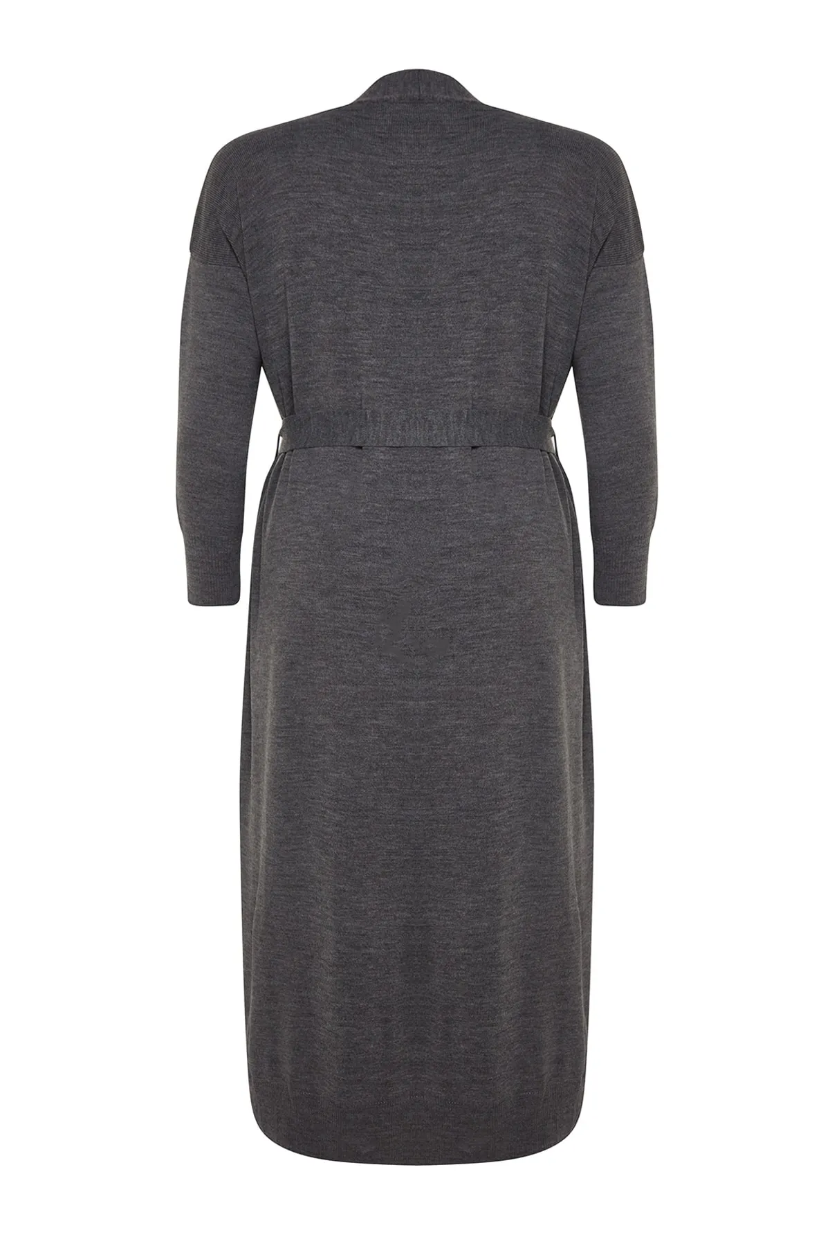 Trendyol Curve  Kamelfarbenes 2-teiliges Strick-Cardigan-Kleid