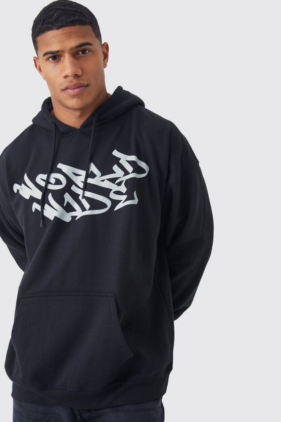 Oversize Hoodie mit Worldwide-Print