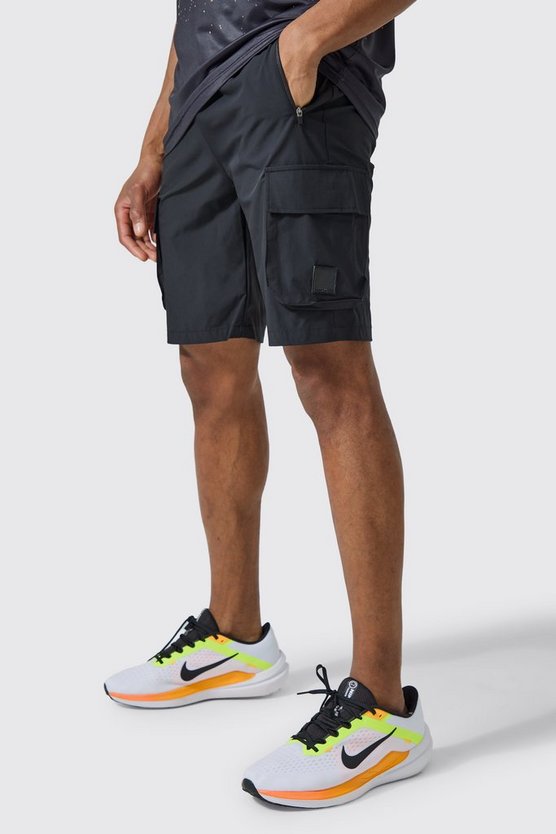 Man Active Gym Shorts mit Cargo-Taschen