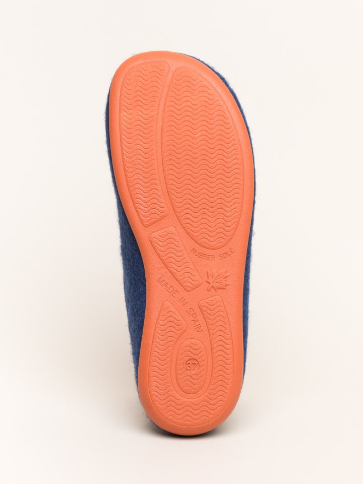Gottstein Hausschuh Wool Slip-On in midnight/orange günstig kaufen