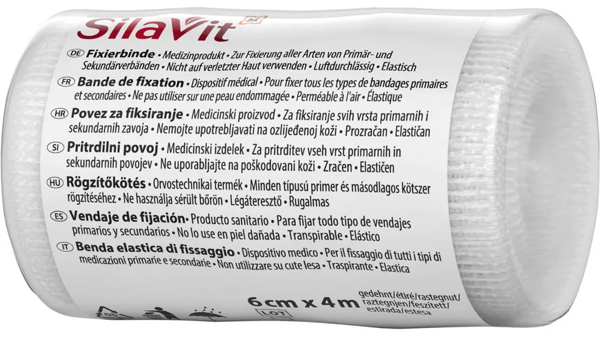 SilaVit Fixierbinde 6 cm Breite 4 m