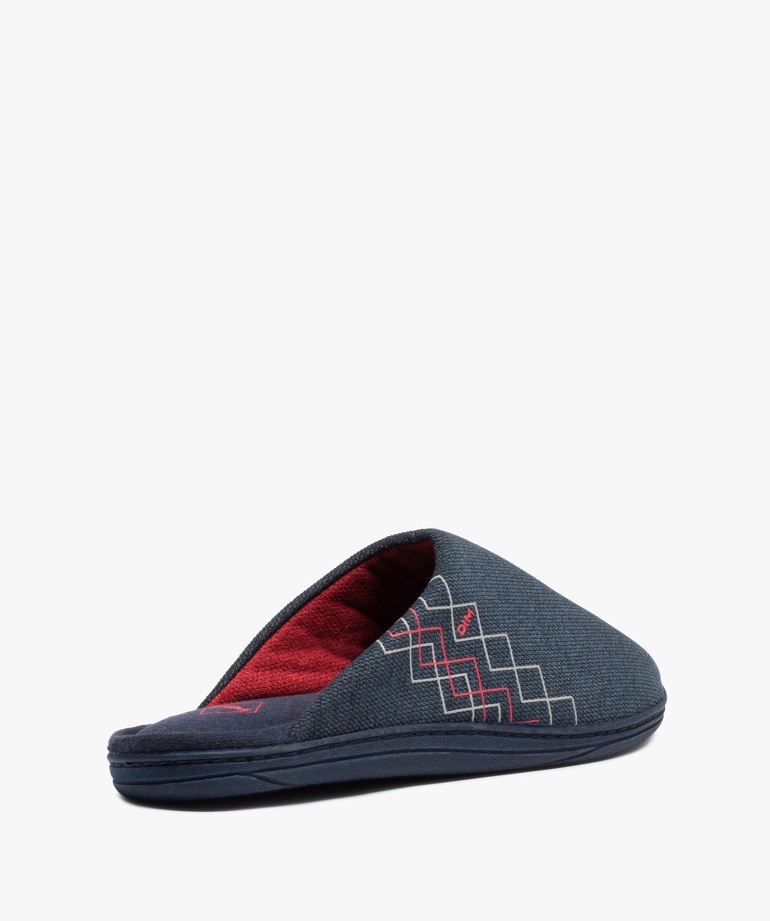 Chaussons homme mules à motifs graphiques - Dim marine | GEMO