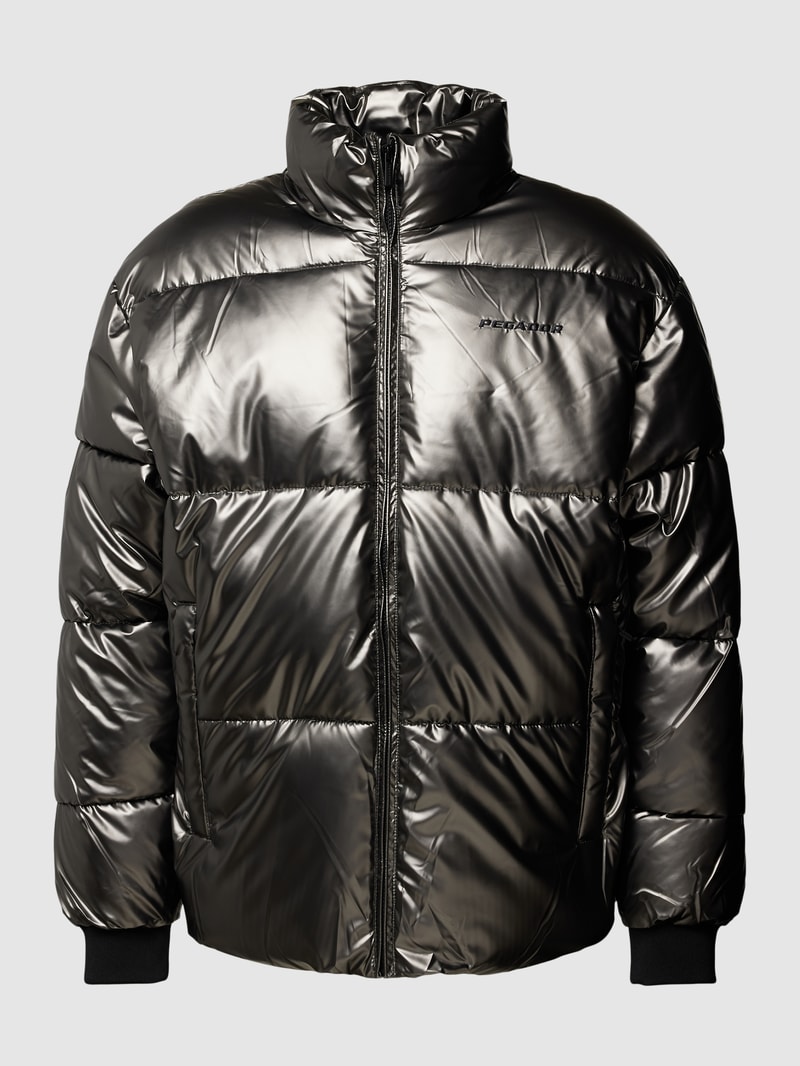 Steppjacke in metallic Modell 'SOLIN GLOSSY' in anthrazit