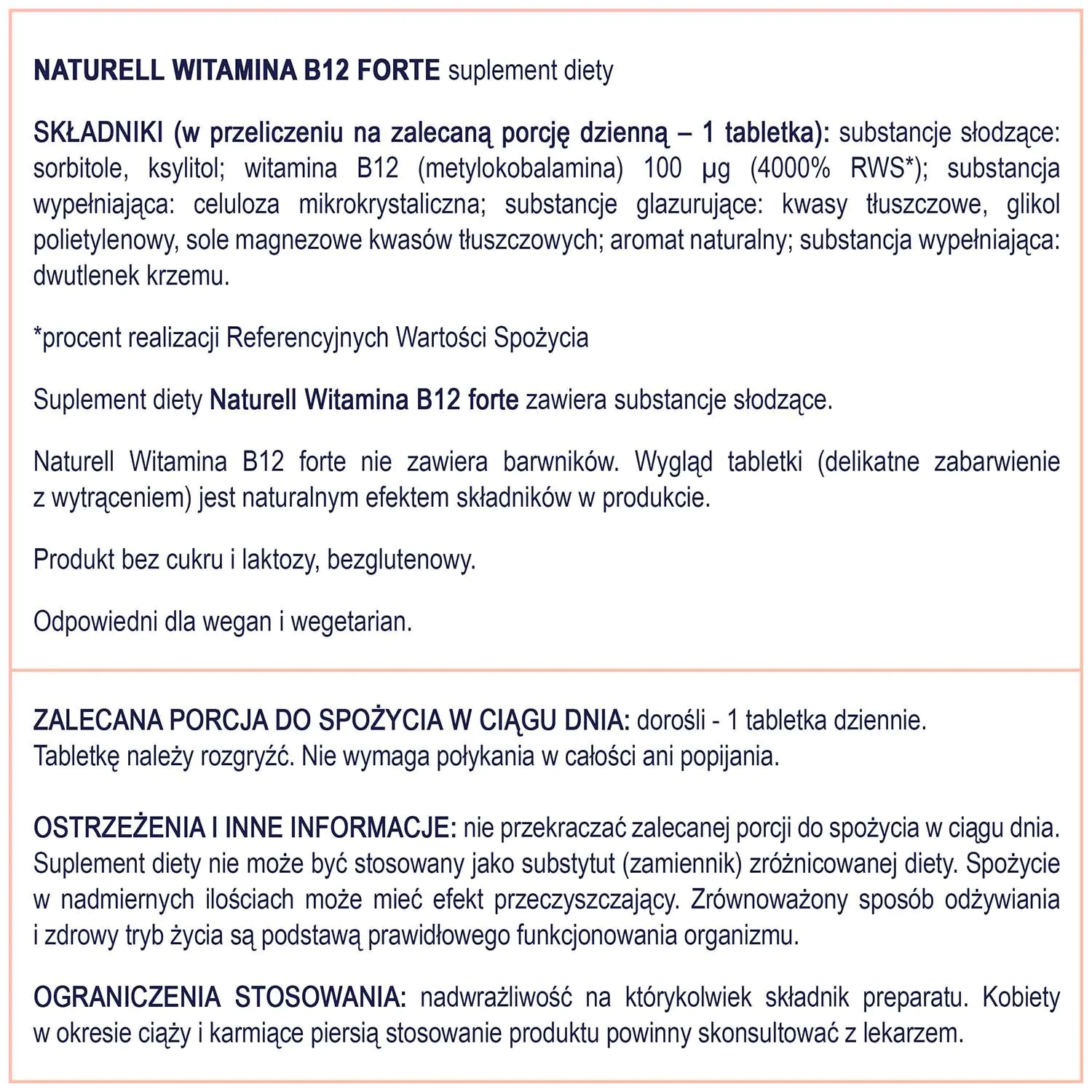 Naturell Vitamin B12 Forte Μασώμενα Δισκία 120 ταμπλέτες